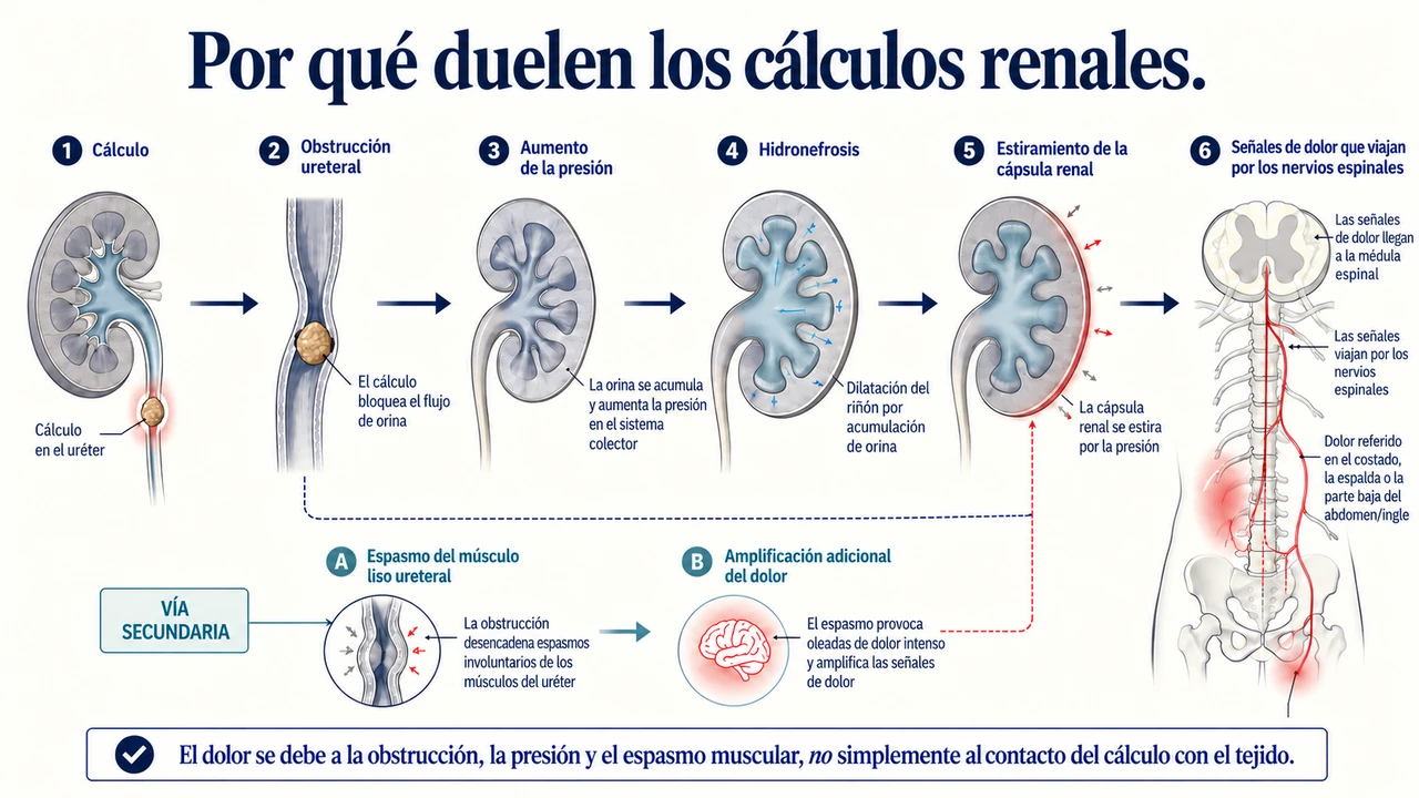 Por qué puede doler un cálculo