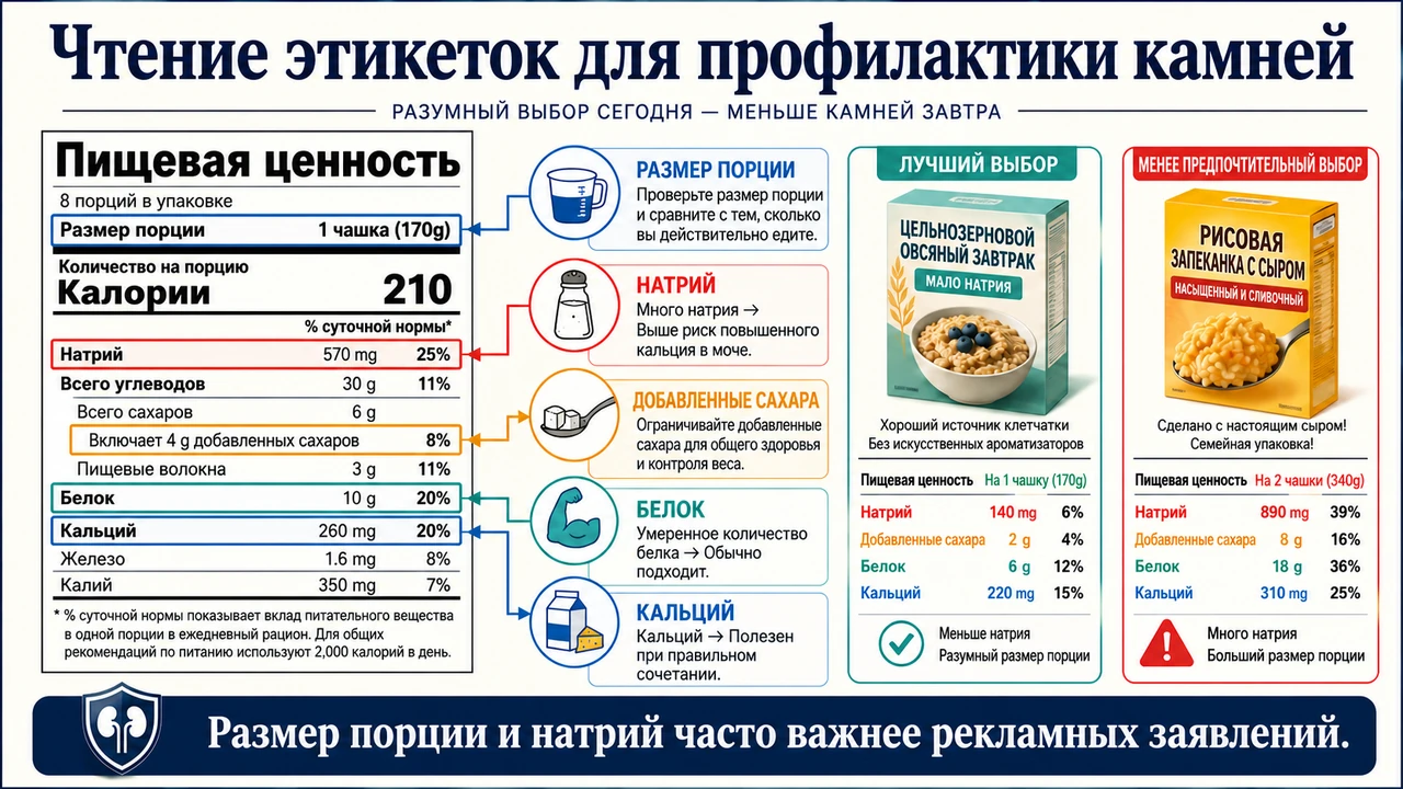 Читайте размер порции