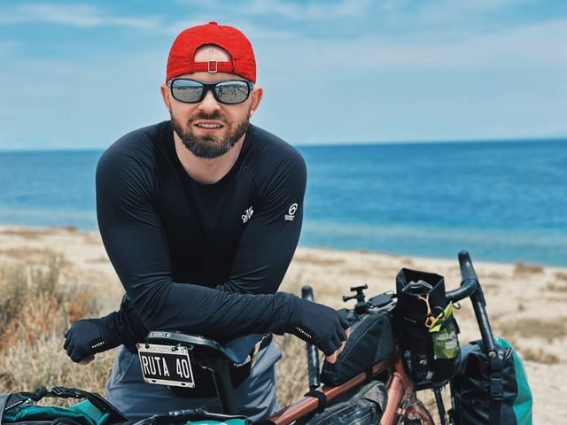 A cyclist by the sea, active and well after stone treatment
